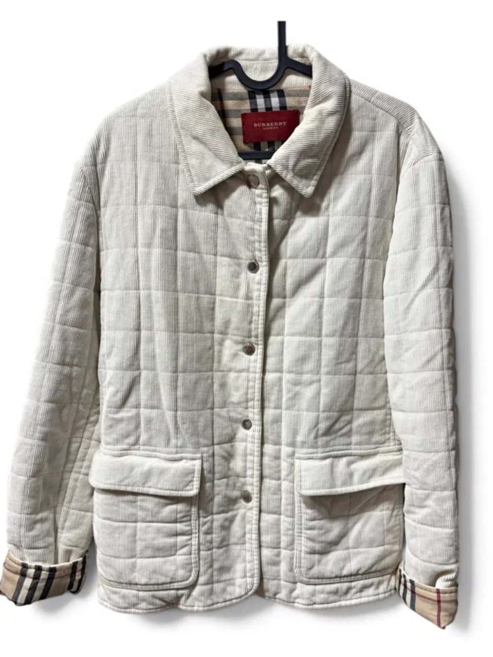 Burberry white cotton corduroy jacket